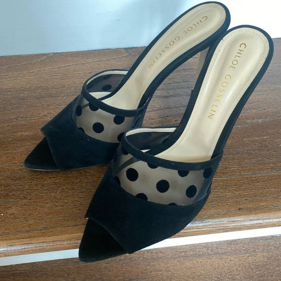NWOT CHLOE GOSSELIN Liz Black Velvet Mules, size 42 - Picture 6 of 12